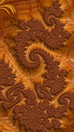 Artistic and imaginative digitally designed abstract 3D fractal backgroundの写真素材