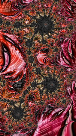 Artistic and imaginative digitally designed abstract 3D fractal backgroundの写真素材