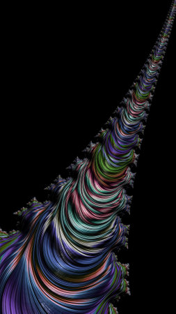 Artistic and imaginative digitally designed abstract 3D fractal backgroundの写真素材
