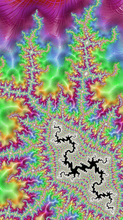 Artistic and imaginative digitally designed abstract 3D fractal backgroundの写真素材