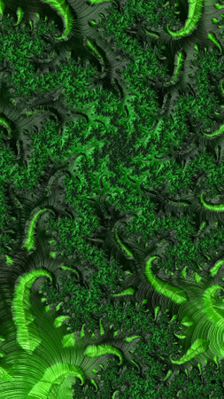 Artistic and imaginative digitally designed abstract 3D fractal backgroundの写真素材