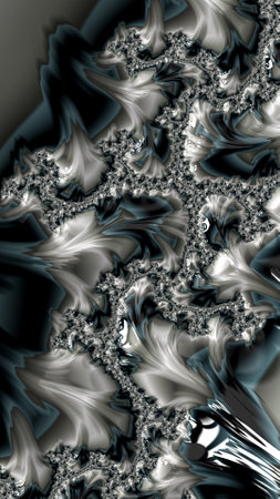 Artistic and imaginative digitally designed abstract 3D fractal backgroundの写真素材