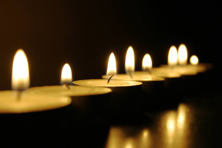 candle rowの写真素材