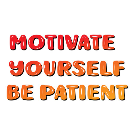 Motivational and inspirational lettering colorful style text effect typography t shirt design on white backgroundのイラスト素材