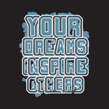 Motivational and inspirational quotes lettering text effect typography dark t shirt designのイラスト素材