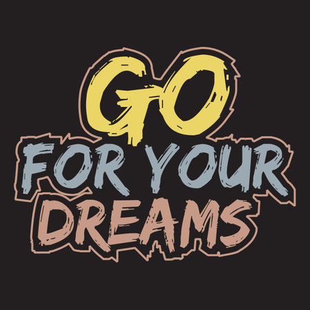 Motivational and inspirational quotes lettering text effect typography dark t shirt designのイラスト素材