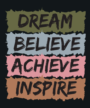 Motivational and inspirational lettering typography text effect t shirt designのイラスト素材