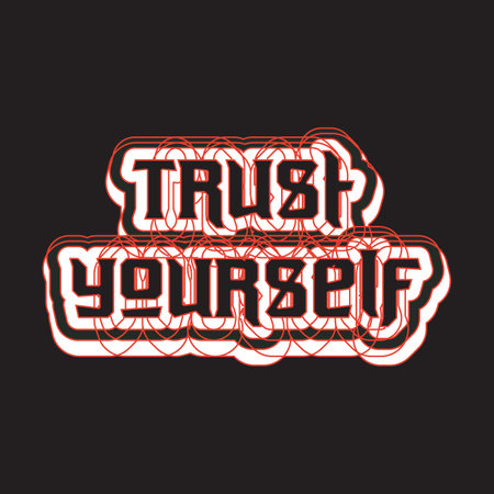 Motivational and inspirational quotes lettering text effect typography dark t shirt designのイラスト素材