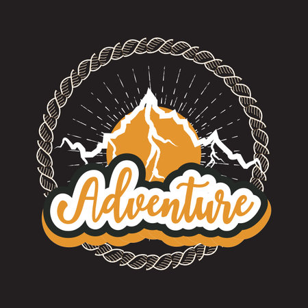 Adventure dark t shirt designのイラスト素材