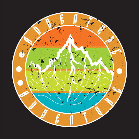 Adventure dark t shirt designのイラスト素材