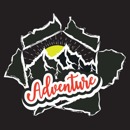 Adventure dark t shirt designのイラスト素材