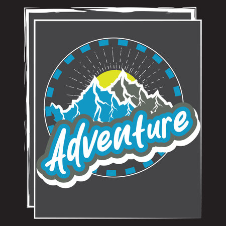 Adventure dark t shirt designのイラスト素材