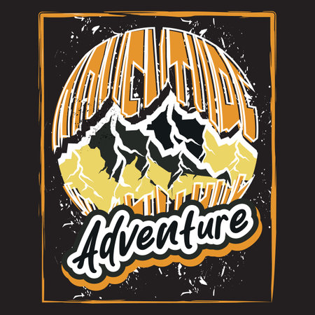 Adventure dark t shirt designのイラスト素材