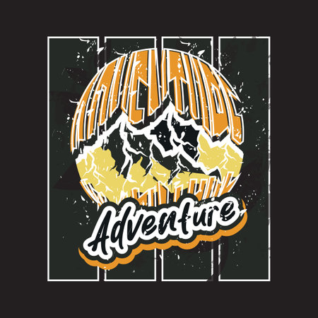 Adventure dark t shirt designのイラスト素材