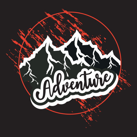 Adventure dark t shirt designのイラスト素材