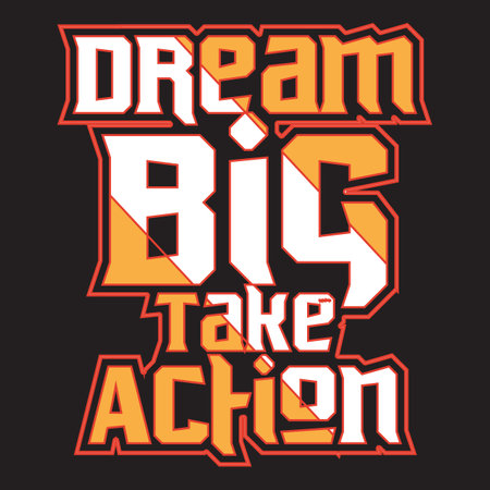 Motivational and inspirational quotes lettering text effect typography dark t shirt designのイラスト素材