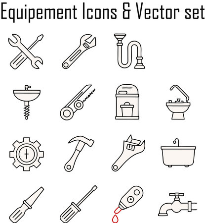 law and Legal vector icons for webのイラスト素材