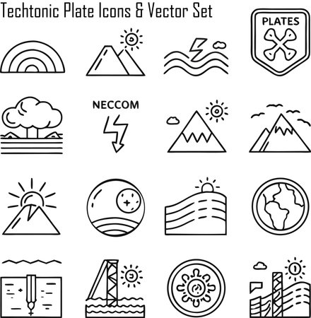 Set of vector line icons of different weather conditions. Vector illustration.のイラスト素材