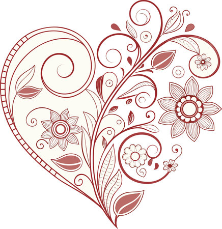 Floral ornament in doodle style. Vector illustration for your designのイラスト素材