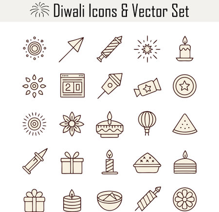 Birthday icon set, thin line design, vector illustration eps 10.のイラスト素材