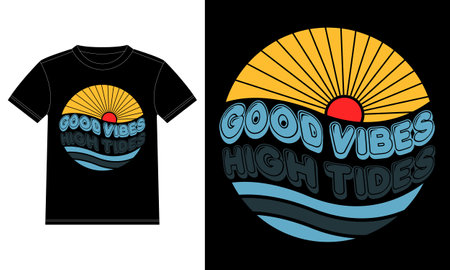 Good vibes only. T-shirt design. Vector illustration.のイラスト素材