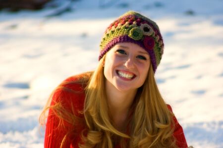 snowy smileの写真素材