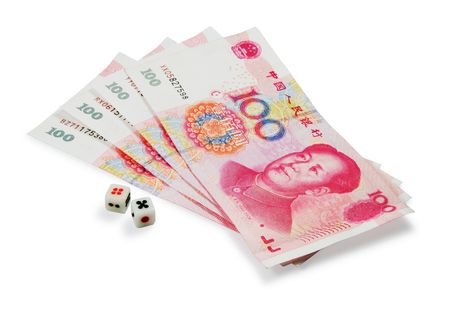 Money and diceの写真素材