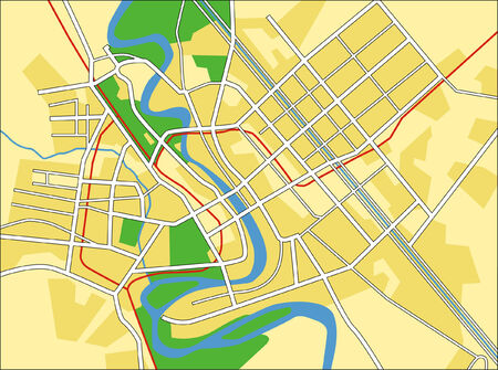 Layered vector city map of Baghdad, Iraq.のイラスト素材