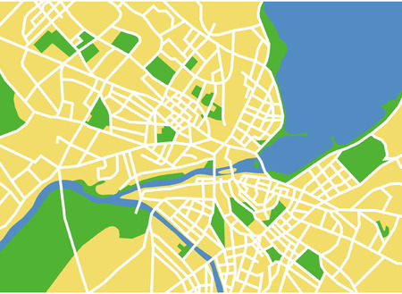 Precisely vector city map of Genevese Switzerlandのイラスト素材