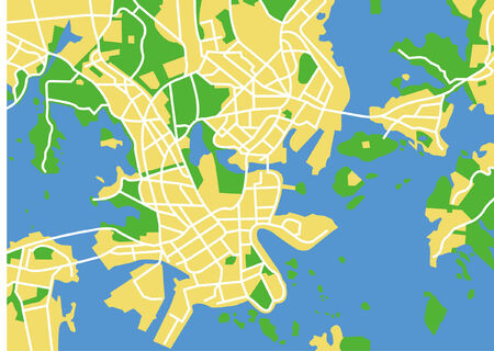 Vector pattern city map of Helsinki, Finland.のイラスト素材