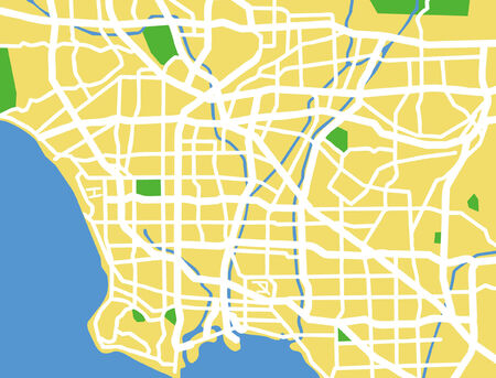 Vector pattern city map of Los Angeles, Untied States.のイラスト素材