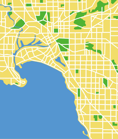 Vector pattern city map of Melbourne, Australia.のイラスト素材