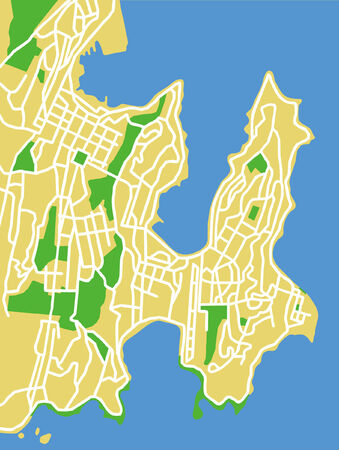 Vector city  map of wellington,New Zealand.のイラスト素材