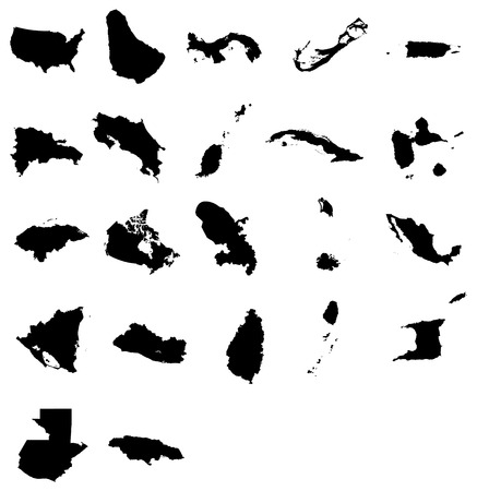 22 north america countriesのイラスト素材