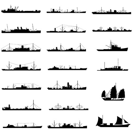 20 different kinds of ship のイラスト素材