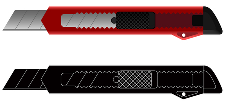 Layered vector illustration of a paper knife.のイラスト素材