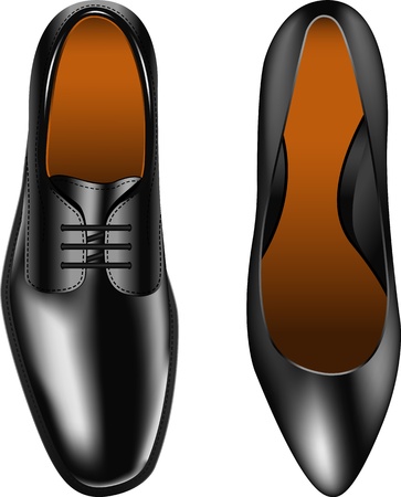 Layered vector illustration of Men and Women's Shoes.のイラスト素材