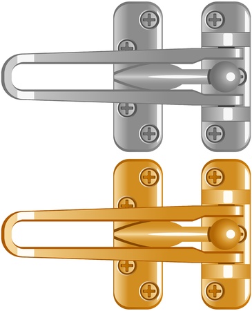 Layered vector of isolated door security chain のイラスト素材