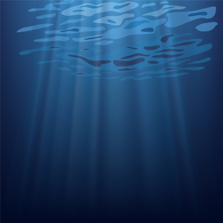Layered illustration of underwater scene のイラスト素材