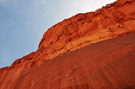 The landscape of the Wadi Rum desert in Jordan where the most Mars like terrain on earth.