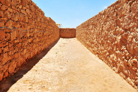 The ruins of the ancient city of the state of Masada,israelの写真素材