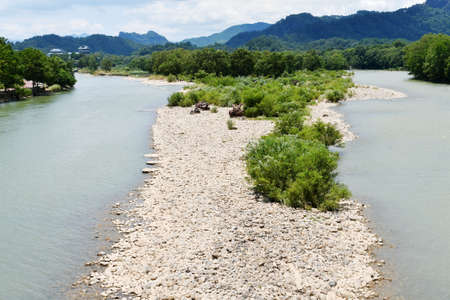 Photo of a river, Wuyi Mountain, Fujian Province, China