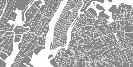 Layered editable vector illustration outline of Newyork city map.のイラスト素材