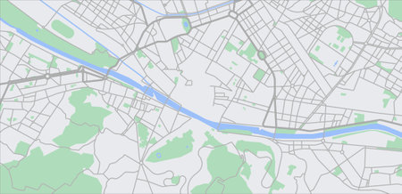 Layered editable vector illustration outline Map of Florence,Italyのイラスト素材
