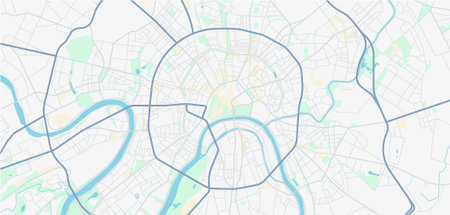 Layered editable vector illustration outline of Moscow,Russia.のイラスト素材