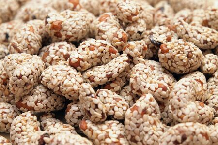 Cashew with sesameの写真素材