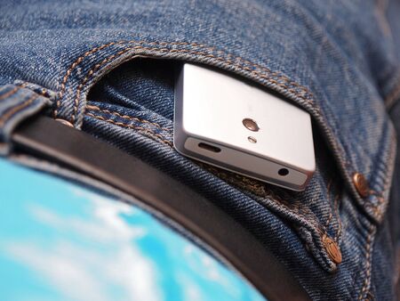 Mobile phone in the pocket      の写真素材