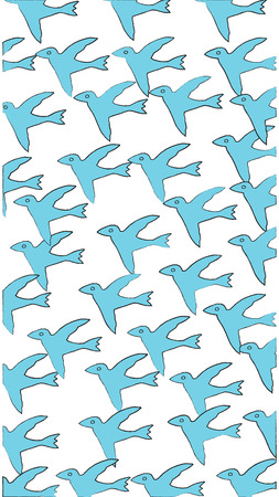 blue birds pattern fly background weeds wings above the groundの写真素材