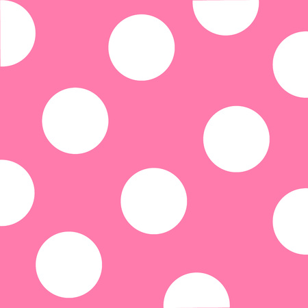 modern kids bright pink background with white ballsのイラスト素材