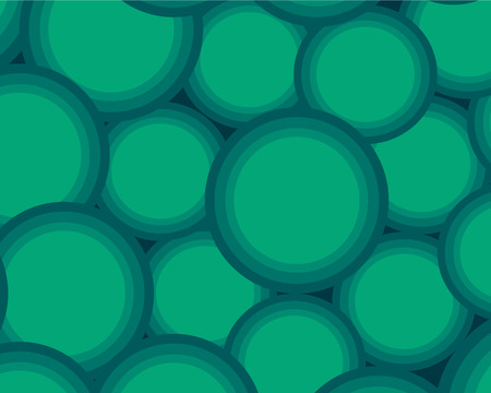 the background consists of large, green circlesのイラスト素材